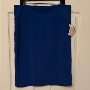 LuLaRoe Vibrant Blue Pencil Skirt 2X